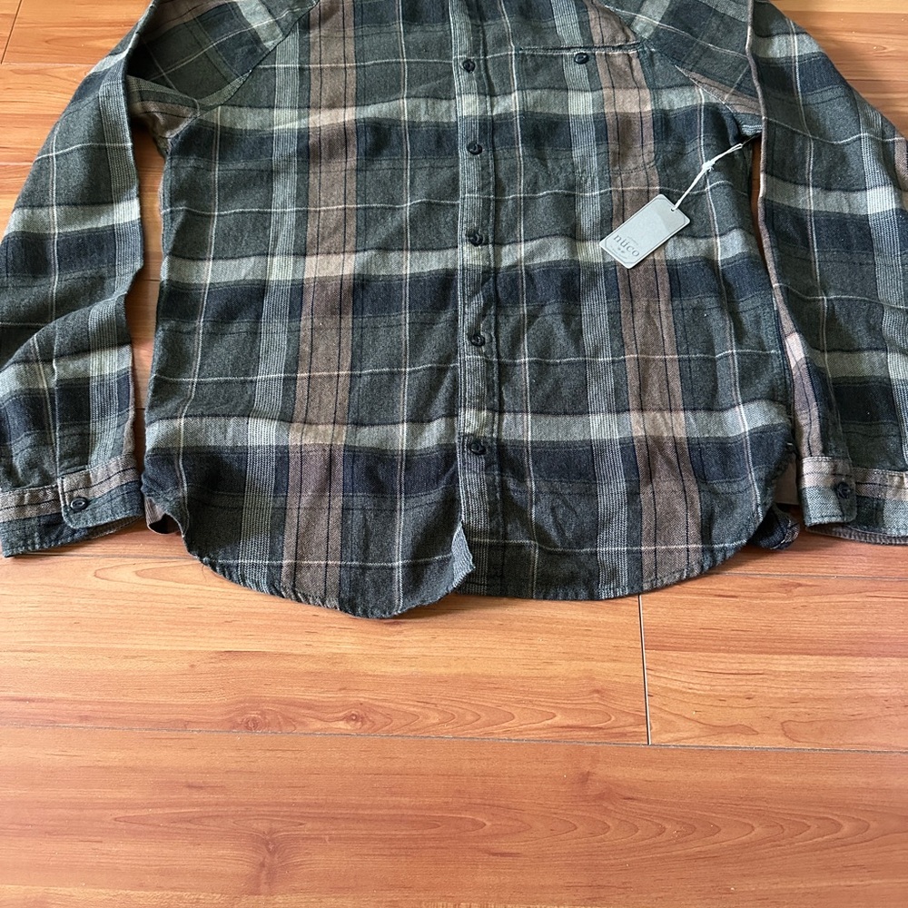 Rails Green and Brown Casual Button Down Shirt